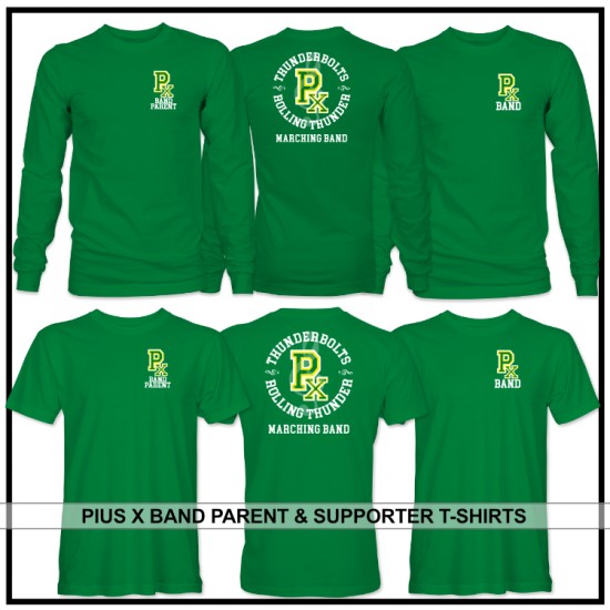 Pius X Band Parent and Supporters T-Shirts